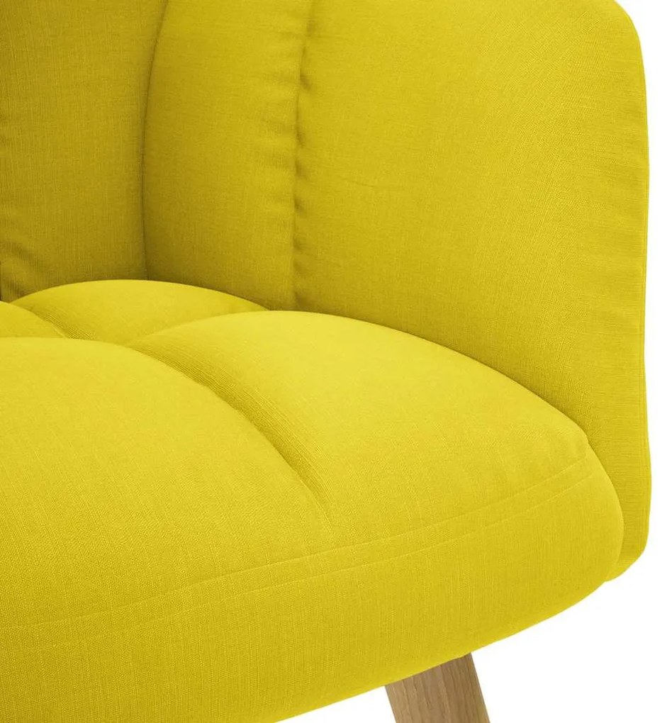 vidaXL Πολυθρόνα Relax Ανοιχτό Κίτρινο Υφασμάτινη