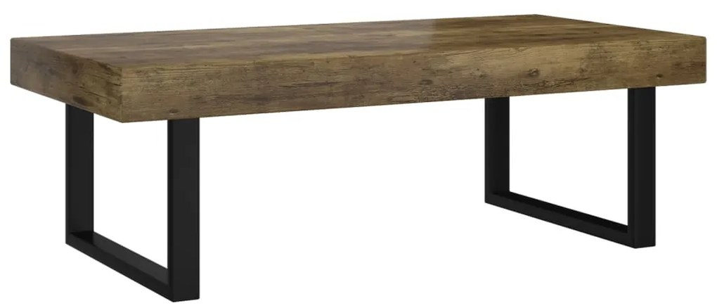 vidaXL Τραπεζάκι Σαλονιού Σκ. Καφέ/Μαύρο 120x60x40 εκ. από MDF/Σίδερο