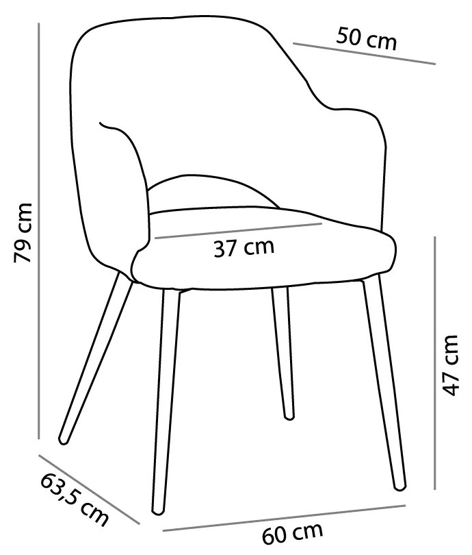 ASCOT ΚΑΡΕΚΛΑ ΠΡΑΣΙΝΟ 60x63,5xH79cm - 03-1066