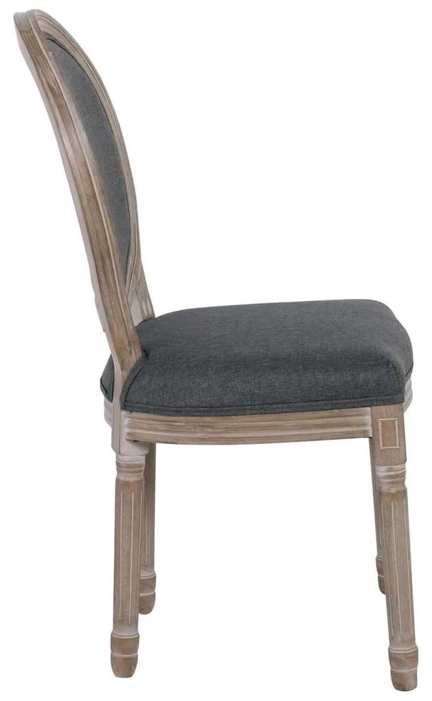 Καρέκλα JAMESON Decape/Ύφασμα Γκρι 49x55x95cm (Σετ 2 ΤΕΜ)