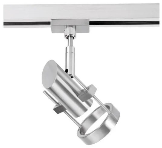 Σποτ Ράγας 1xGZ 50W Νίκελ ματ m6 - HV-TRACK 4 43061 Fischer Honsel-43061-Νίκελ Ματ 43061