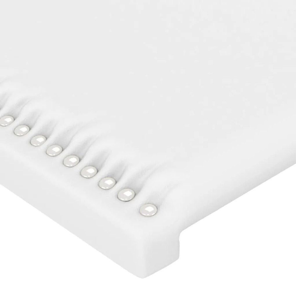 vidaXL Κεφαλάρι Κρεβατιού LED Λευκό 147x16x78/88 εκ. Συνθετ. Δέρμα