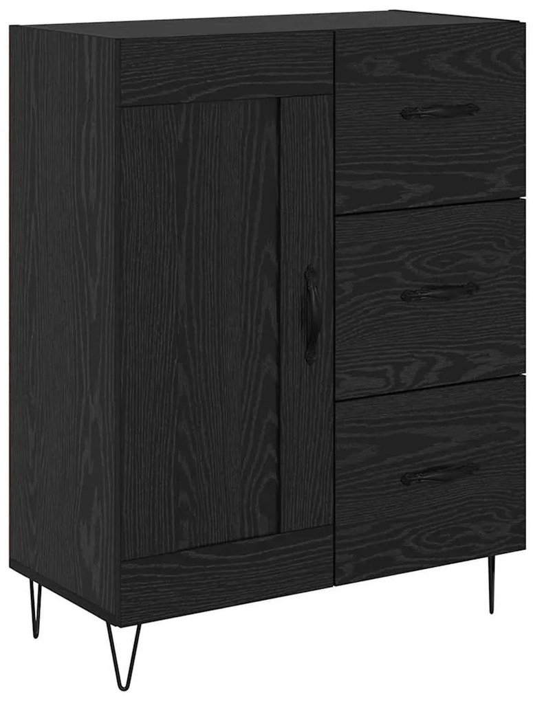 vidaXL Highboard Μαύρη Οξυά 69,5 x 34 x 90 εκ. Επεξεργασμένο ξύλο