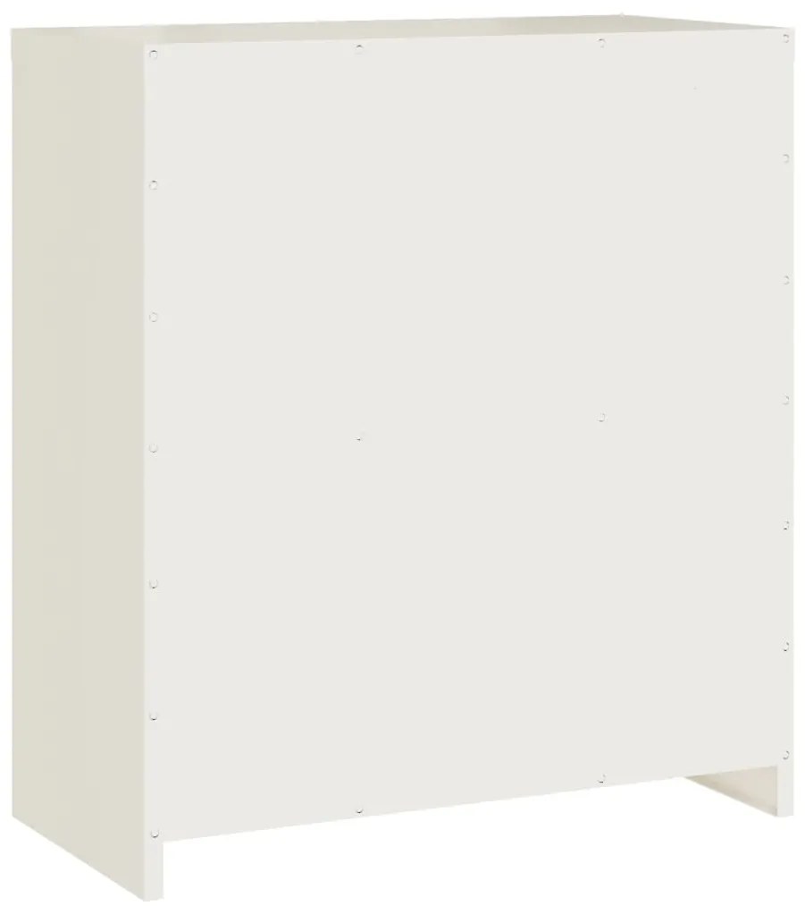 vidaXL Αρχειοθήκη Λευκή 79 x 40 x 90 εκ. από Ατσάλι