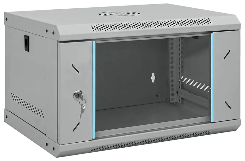 vidaXL Ντουλάπα δικτύου με αποθήκευση Γκρι 53 x 45 x 30 εκ Ατσάλι