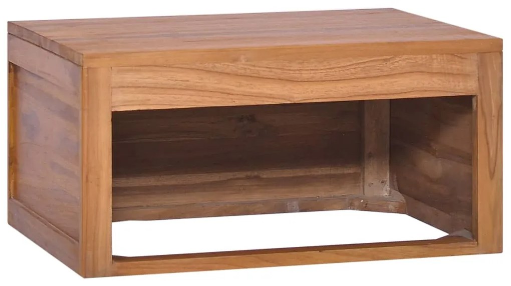 vidaXL Έπιπλο Μπάνιου/Νιπτήρα Επιτοίχιο 60x45x30 εκ. Μασίφ Ξύλο Teak