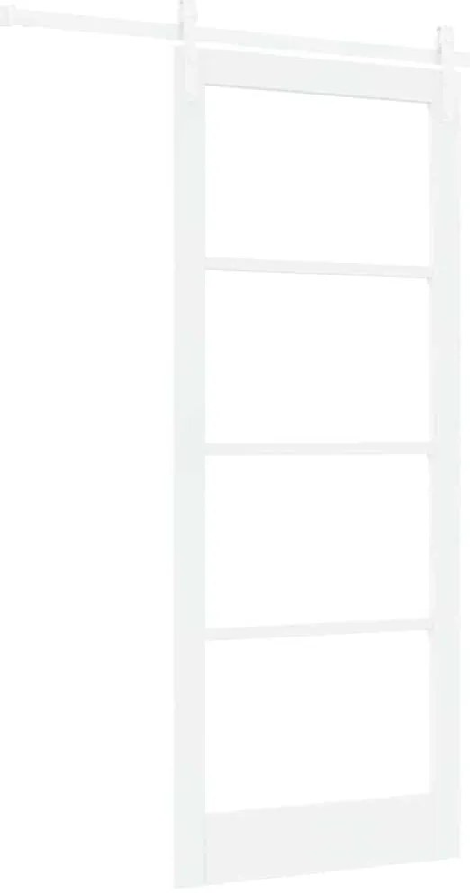 vidaXL Συρόμενη Πόρτα ORKDAL Λευκό 86 x 211 cm Μασίφ ξύλο πεύκου