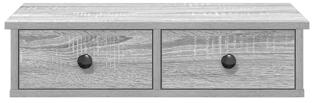 vidaXL Ράφι τοίχου με συρτάρια Grey Sonoma Κατασκευασμένο ξύλο