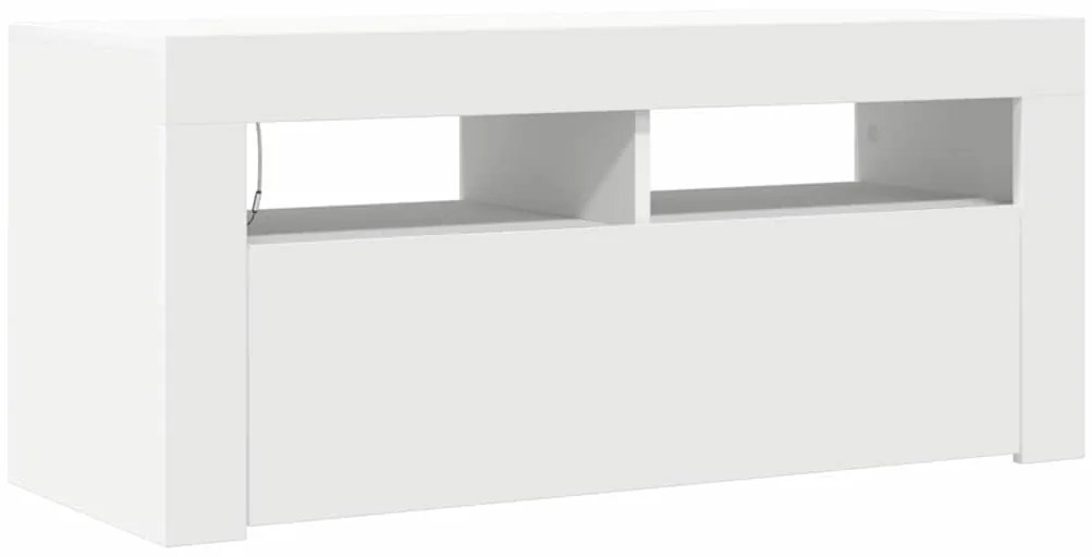 vidaXL Έπιπλο Τηλεόρασης με LED Λευκό 90 x 35 x 40 εκ.