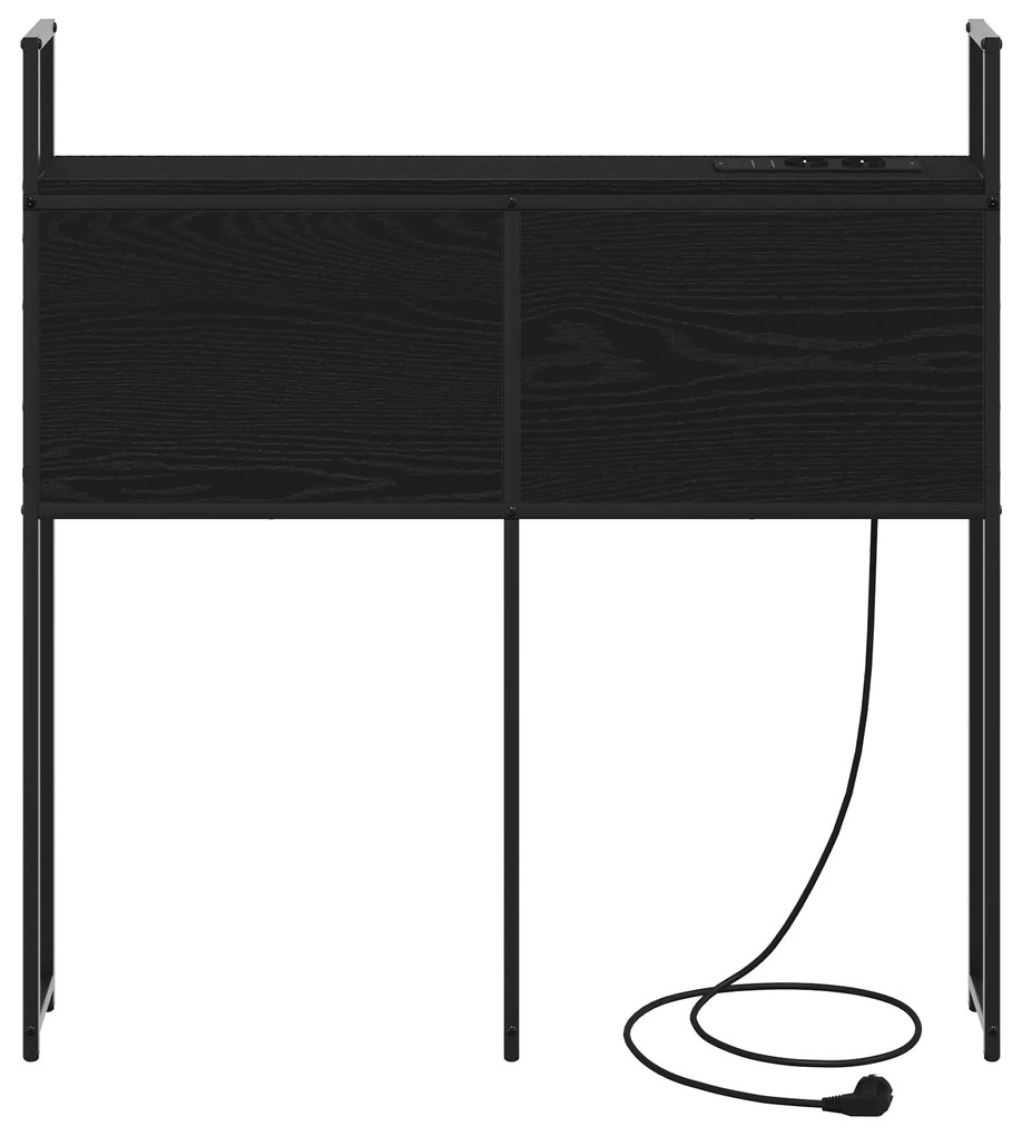 vidaXL Κεφαλάρι Αποθήκης Μαύρη δρυς 75 cm Επεξεργασμένο ξύλο