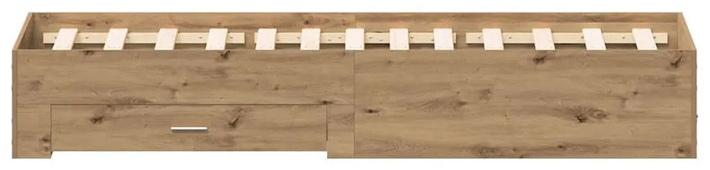 vidaXL Κρεβάτι με Συρτάρια με συρτάρι artisan δρυς 120 x 200 cm