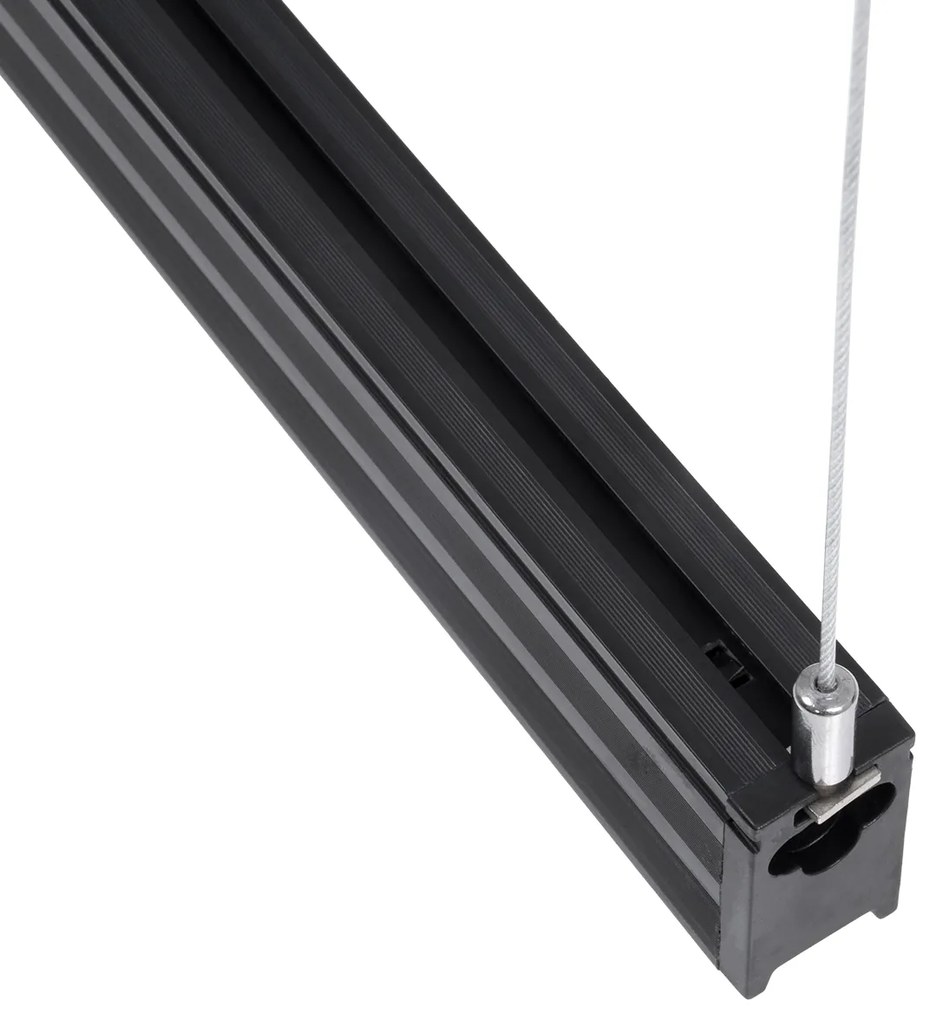 GloboStar OFFICE 61024-P Γραμμικό Κρεμαστό Φωτιστικό Linear LED 18W 2200lm 120° AC 220-240V Μ120 x Π2 x Υ4cm Φυσικό Λευκό 4500K - Μαύρο - 3 Years Warranty - 61024-1