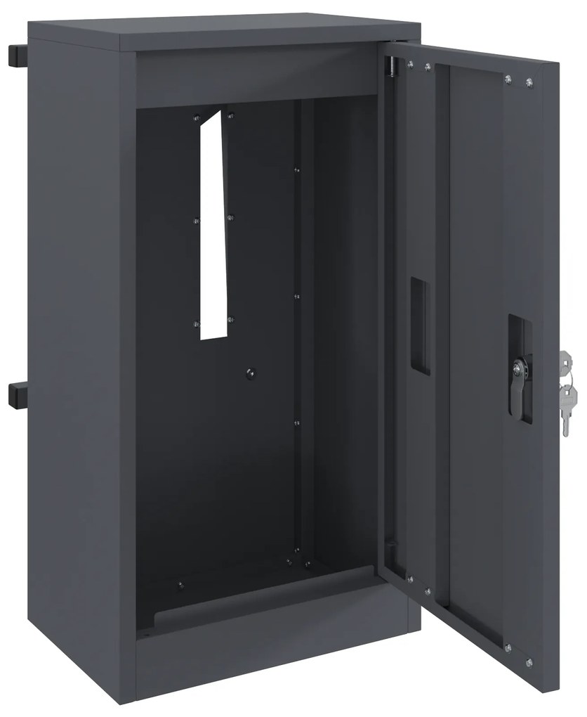 vidaXL γραμματοκιβώτιο Ανθρακί 30 x 23 x 55 εκ. Ατσάλι