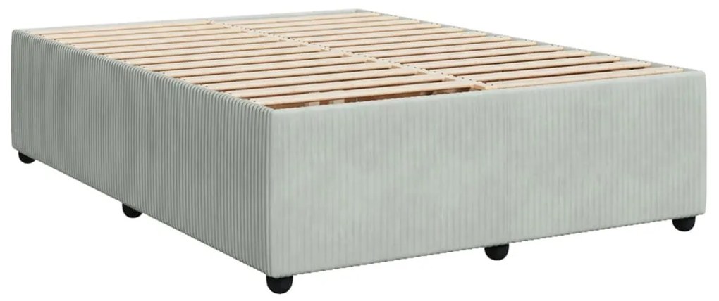 ΚΡΕΒΑΤΙ BOXSPRING ΜΕ ΣΤΡΩΜΑ ΑΝΟΙΧΤΟ ΓΚΡΙ 140X190 ΕΚ. ΒΕΛΟΥΔΙΝΟ 3292346