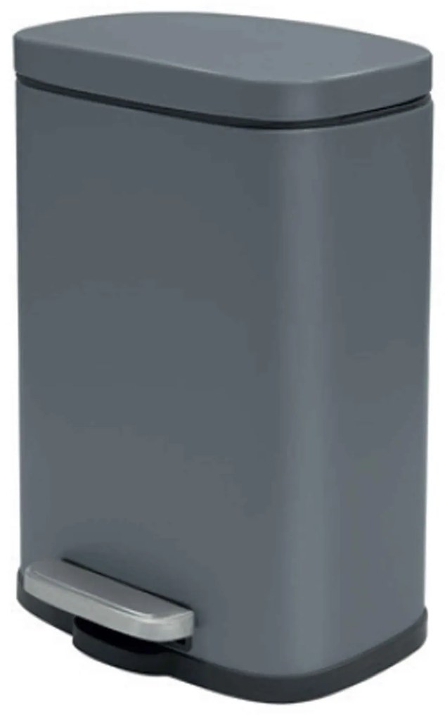 Κάδος Απορριμμάτων Akira 05392.002 5lt Grey Metal