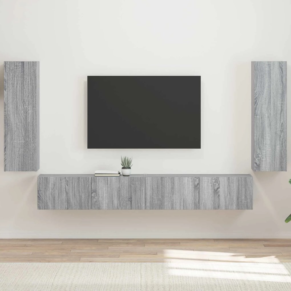 vidaXL Επιτοίχιο 4 pcs Γκρίζο Σονομα