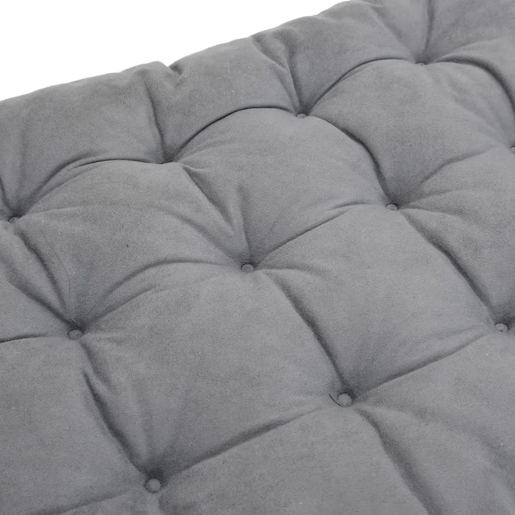 vidaXL Μαξιλάρι Ξαπλώστρας Γκρι 160x50x10 εκ. Συνθετικό Καστόρι