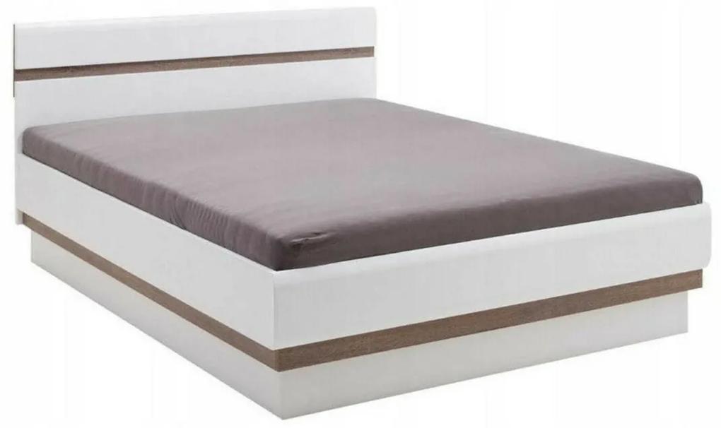 Κρεβάτι Orlando E122, Διπλό, Άσπρο, 140x200, Πλαστικοποιημένη μοριοσανίδα, 146x206x94cm | Epipla1.gr