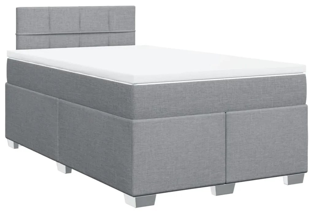 ΚΡΕΒΑΤΙ BOXSPRING ΜΕ ΣΤΡΩΜΑ ΑΝΟΙΧΤΟ ΓΚΡΙ 120X190 ΕΚ. ΥΦΑΣΜΑΤΙΝΟ 3288127