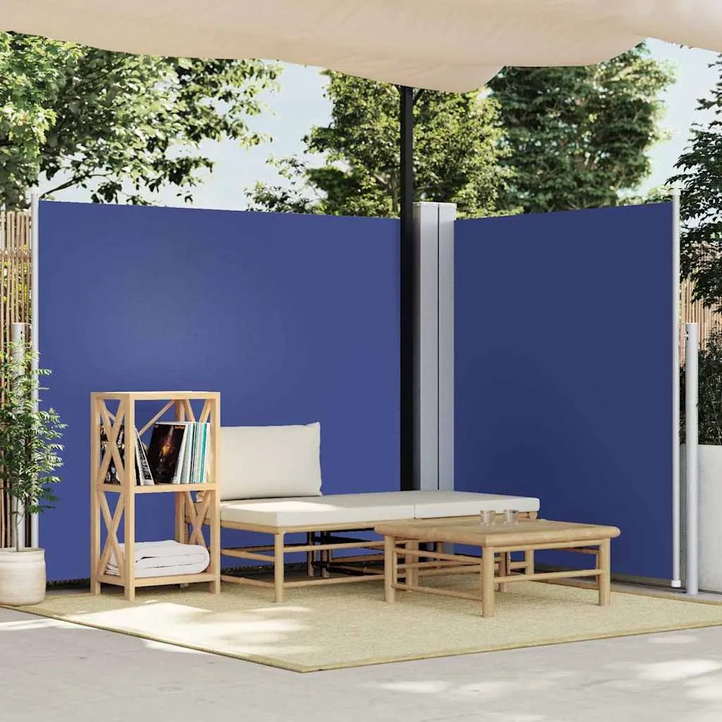 vidaXL Σκίαστρο Πλαϊνό Συρόμενο Μπλε 180 x 600 εκ.