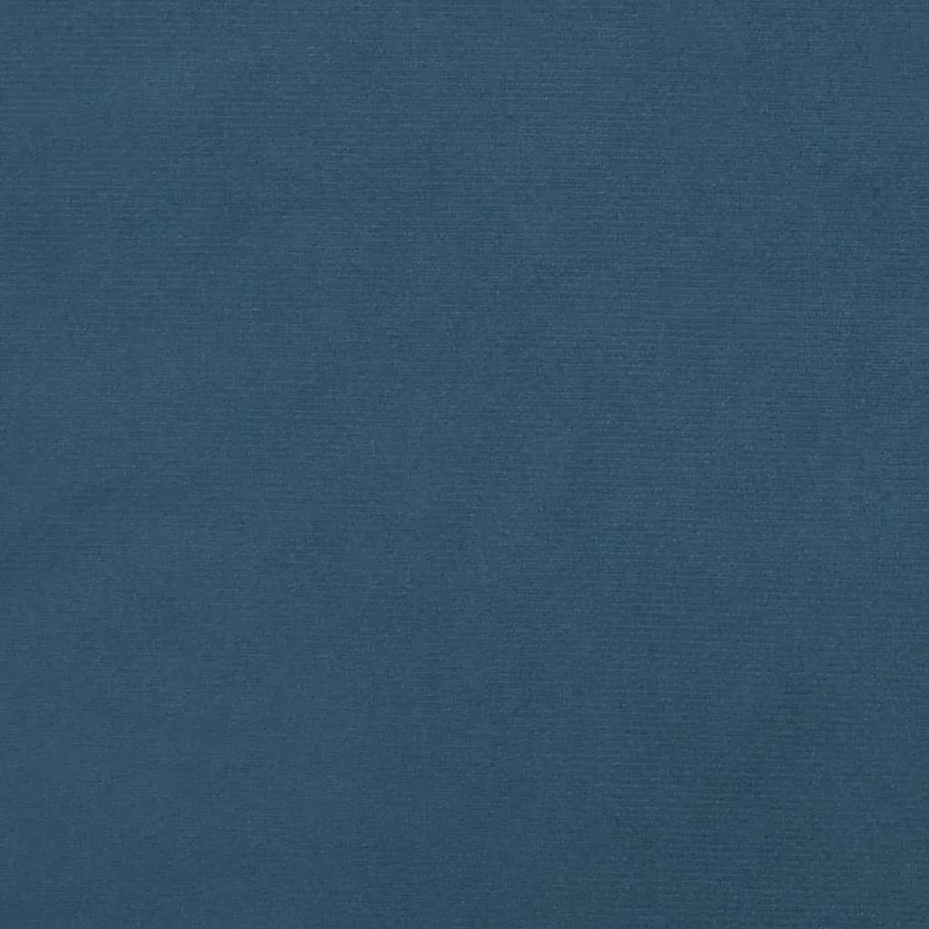 Πλαίσιο Κρεβατιού Σκούρο Μπλε 90x190 εκ. Βελούδινο - Μπλε