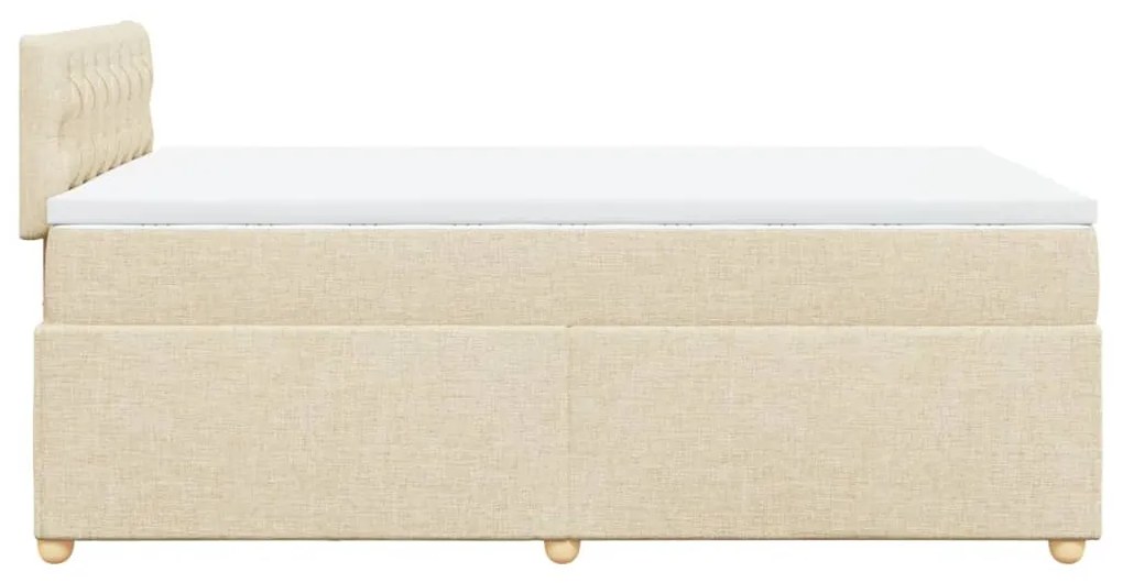 ΚΡΕΒΑΤΙ BOXSPRING ΜΕ ΣΤΡΩΜΑ ΚΡΕΜ 120X200 ΕΚ. ΥΦΑΣΜΑΤΙΝΟ 3286659