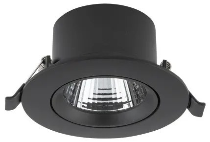 Χωνευτό Σποτ Φωτιστικό Οροφής LED 5W Μαύρο-Ασημί 3000Κ Downlight Egina 10548 Nowodvorski-10548-Μαύρο-Ασημί 10548