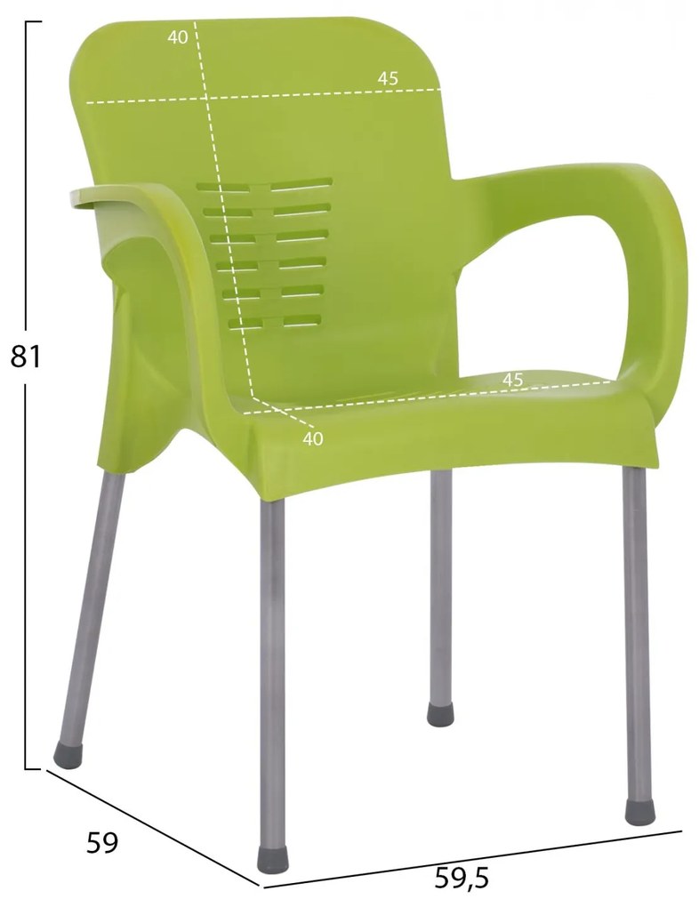 ΠΟΛΥΘΡΟΝΑ ΠΟΛΥΠΡΟΠΥΛΕΝΙΟΥ RECYCLED KAREK  ΠΡΑΣΙΝΟ ΧΡΩΜΑ 59,5x59x81 εκ. 59.5x59x81 εκ.