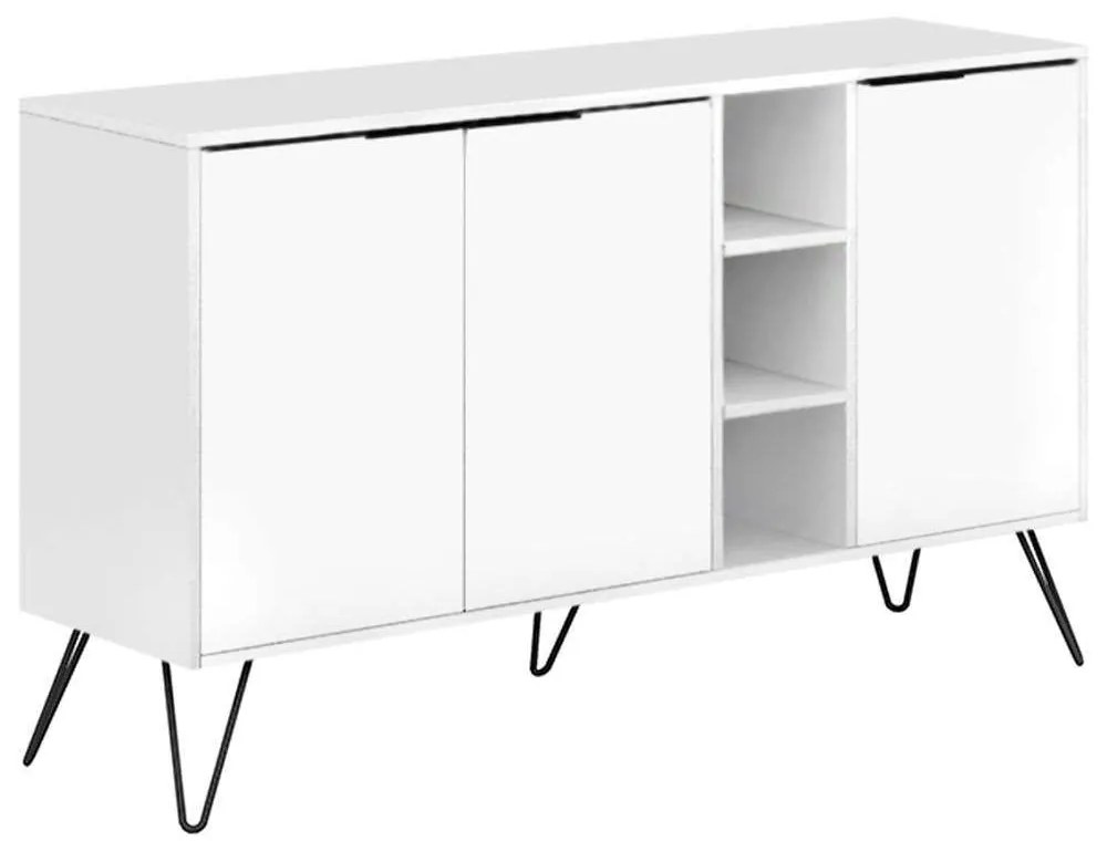 Μπουφές Clara 0213954 142x35,6x83cm White Μελαμίνη,Μέταλλο