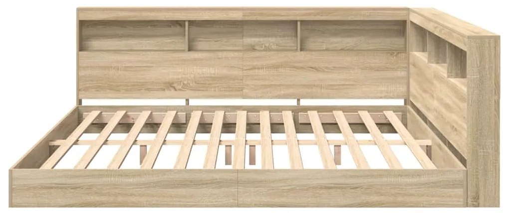 vidaXL Κρεβάτι Βιβλιοθήκης Sonoma Δρυς 180 x 200 cm Επεξεργασμένο ξύλο