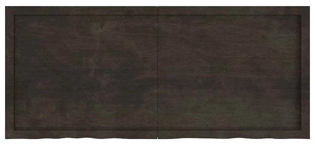vidaXL Επιφάνεια Τραπεζιού Σκούρο Καφέ 140x60x(2-4)εκ Επεξ. Μασίφ Δρυς