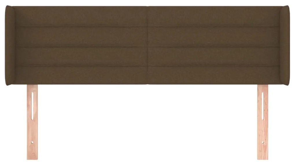 vidaXL Κεφαλάρι με Πτερύγια Σκούρο Καφέ 147x16x78/88 εκ. Υφασμάτινο