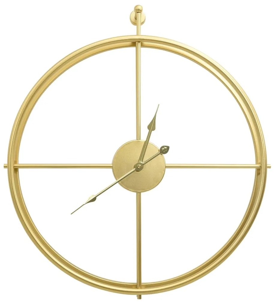 Ρολόι Τοίχου Χρυσό 52 εκ. Σιδερένιο - Χρυσό