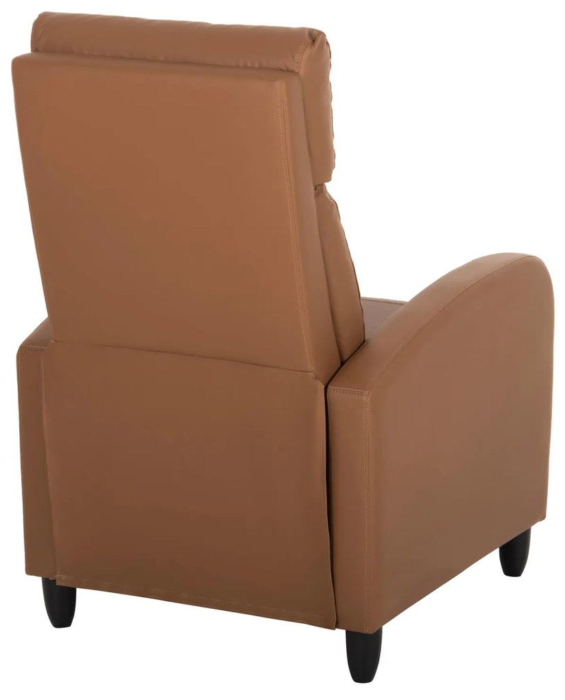 Πολυθρόνα HIBER RELAX C9782.22 με Καφέ PU 67,5x90x104Υ εκ. 67.5x90x104 εκ.
