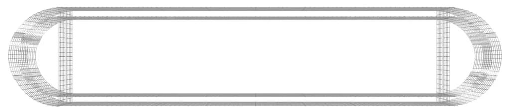 vidaXL Συρματοκιβώτιο-Γλάστρα Υπερυψωμένη 500x100x100 εκ Γαλβ. Ατσάλι