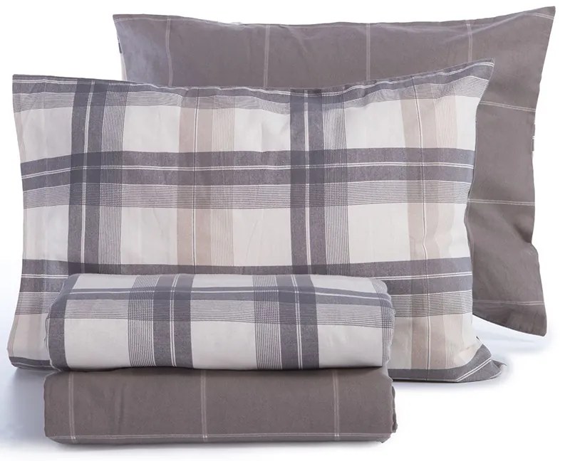 Σετ Σεντόνια Φανελένια King Size 270x260 Charlie Grey 5205495591483