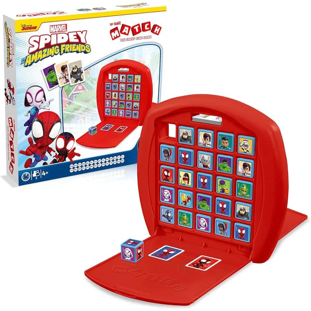 Επιτραπέζιο Παιχνίδι Top Trumps Match: Marvel - Spidey &amp; His Amazing Friends Τhe Crazy Cube Game WM04798-ML1-6 (Αγγλική Γλώσσα) 4+ Ετών 2 Παίκτες Multi Winning Moves