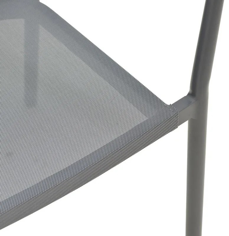 Καρέκλα - Πολυθρόνα Convince αλουμινίου στοιβαζόμενη με γκρι σκελετό-textilene-pe rattan 56x63x82 εκ. 56x63x82 εκ.