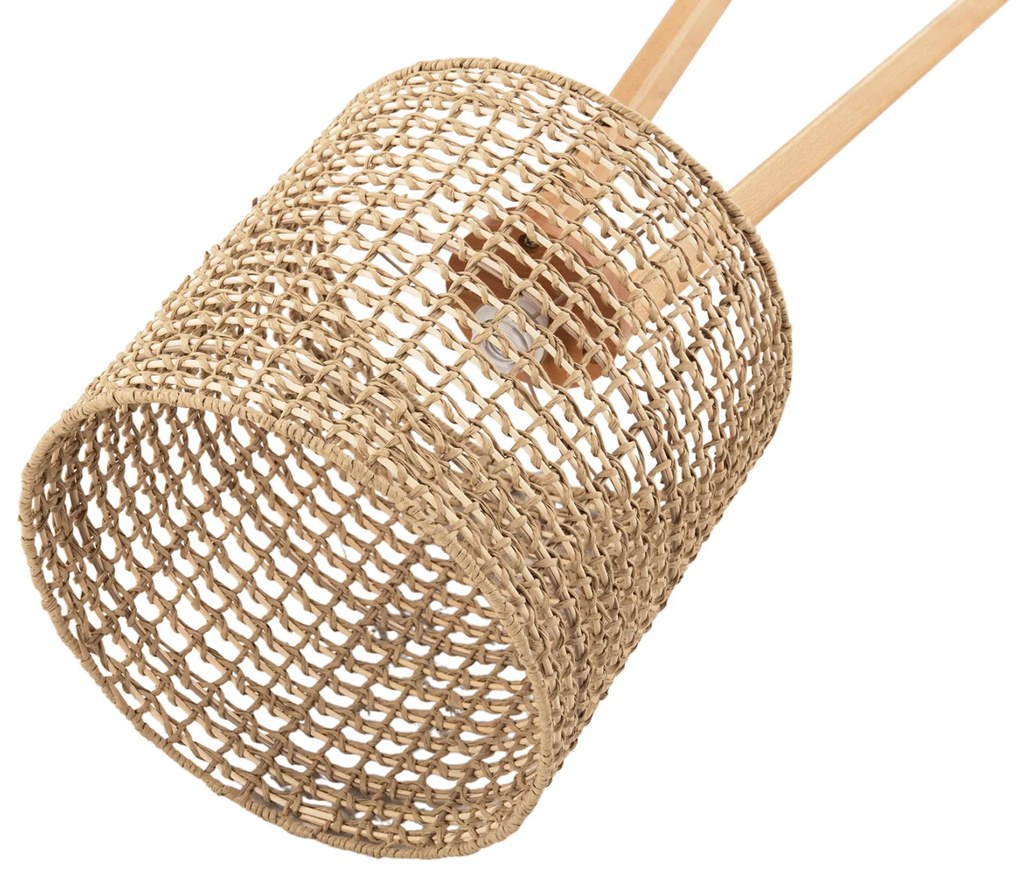 ΕΠΙΔΑΠΕΔΙΟ ΦΩΤΙΣΤΙΚΟ HM4351 RUBBERWOOD-RATTAN-PAPER ROPE ΣΕ ΦΥΣΙΚΟ Φ36x149,5Υεκ.