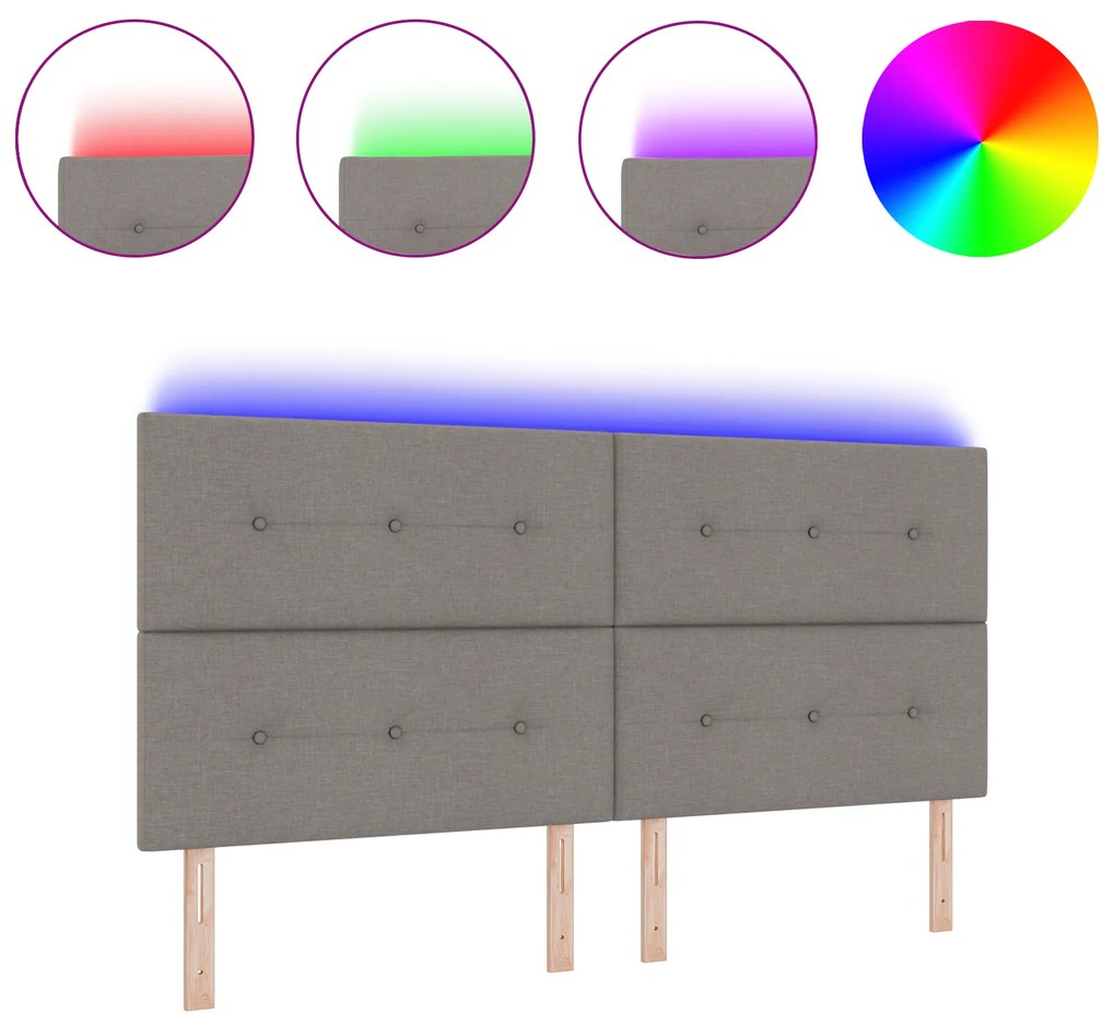 vidaXL LED Κεφαλάρι Ταμπά 100 εκ Υφάσματος