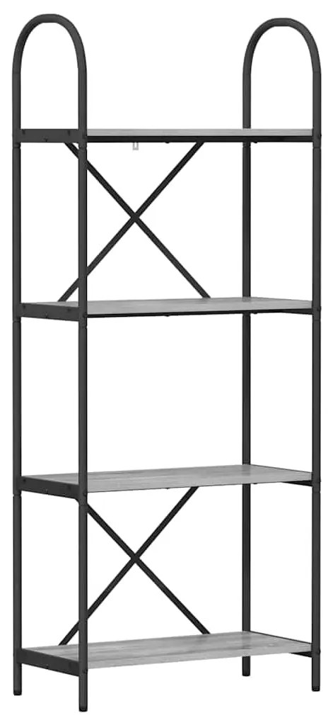 vidaXL Ράφι Βιβλίων Γκρι sonoma 60 x 30 x 146 εκ Επεξεργασμένο ξύλο