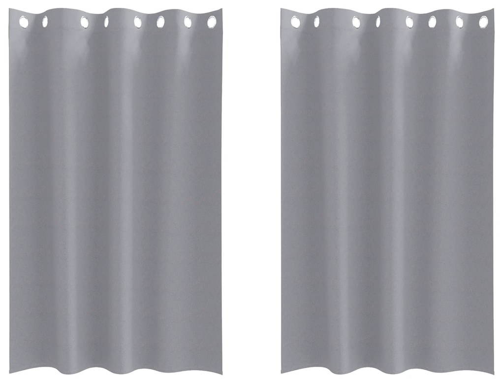 vidaXL Κουρτίνες 2 pcs Ανοιχτό γκρι 175 x 140 εκ. Πολυεστέρας