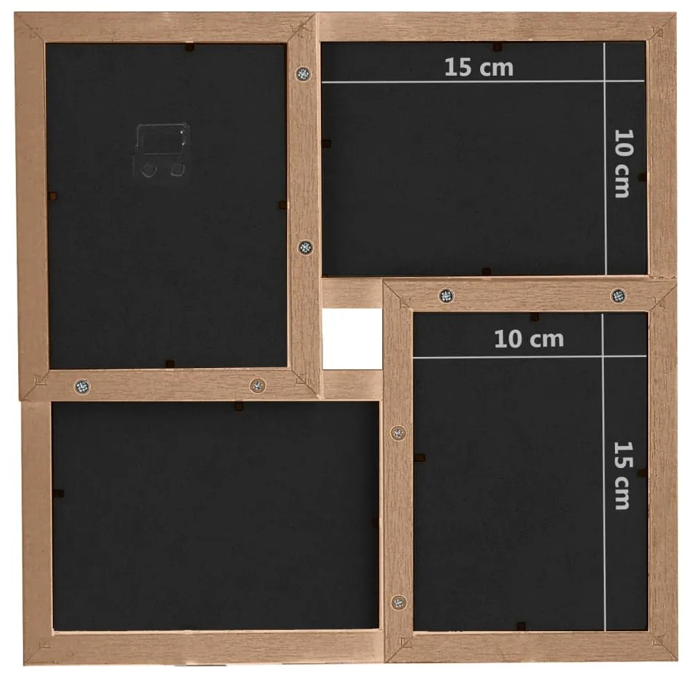 Πλαίσιο Φωτογραφιών Κολάζ Αν. Καφέ για Φωτ. 24 x (10x15εκ.) MDF - Καφέ