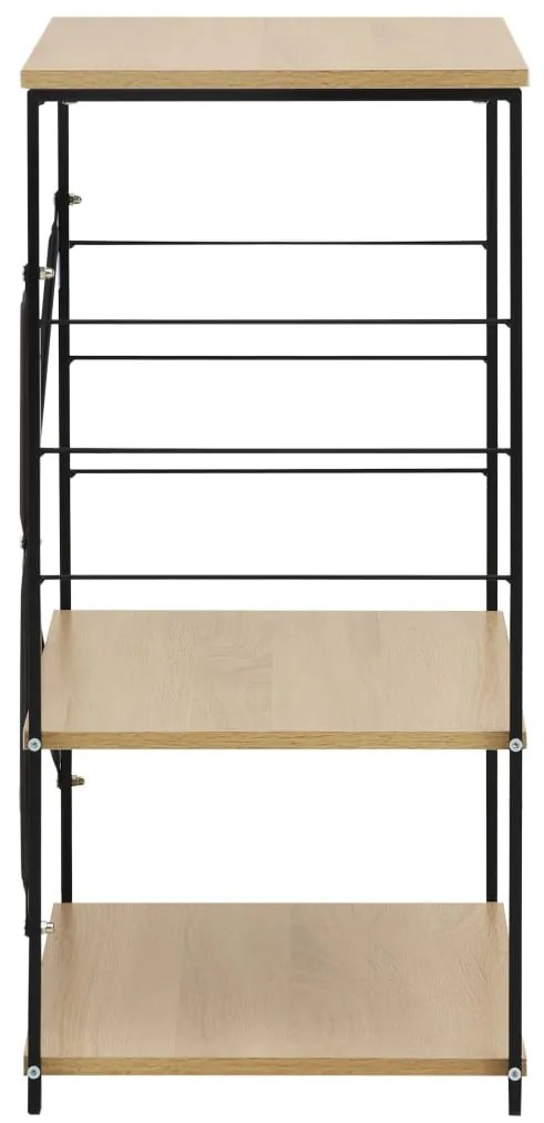 vidaXL Ντουλάπι Φούρνου Μικροκυμάτων Μαύρο/Δρυς 60x39,6x79,5εκ Επ Ξύλο