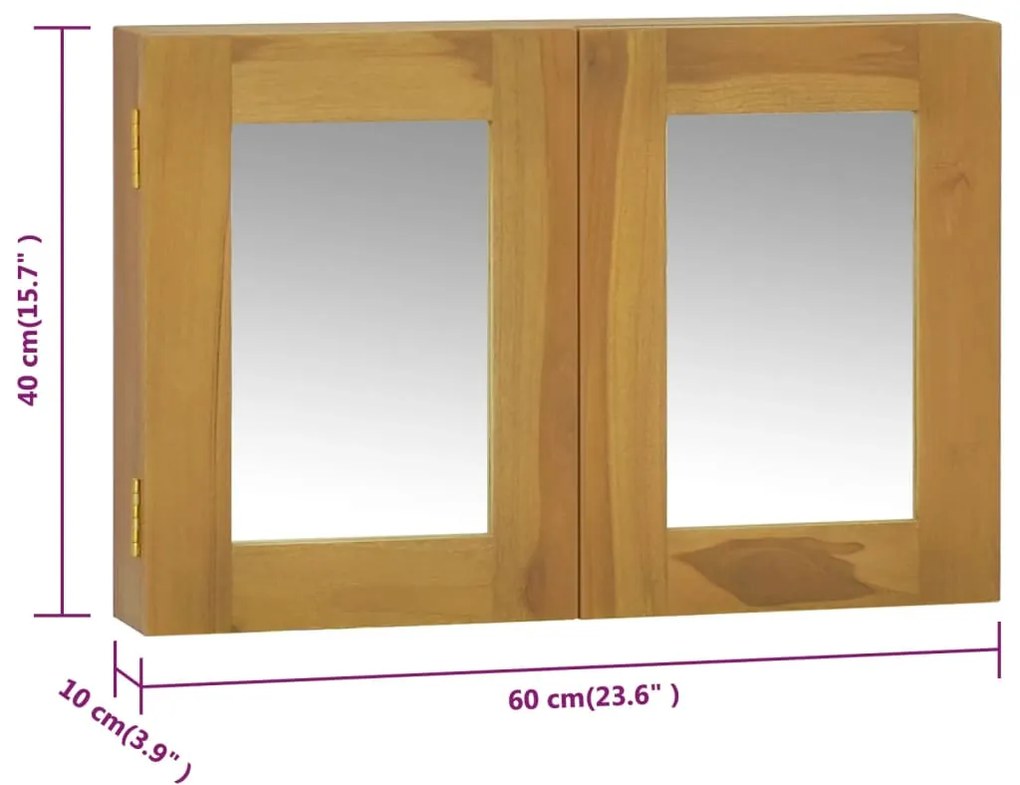 ΝΤΟΥΛΑΠΙ ΚΑΘΡΕΦΤΗ 60 X 10 X 40 ΕΚ. ΑΠΟ ΜΑΣΙΦ ΞΥΛΟ TEAK 338242