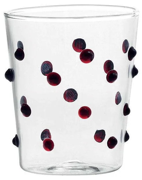 Ποτήρι Party Junior PY00304 95ml Red-Clear Zafferano Glass