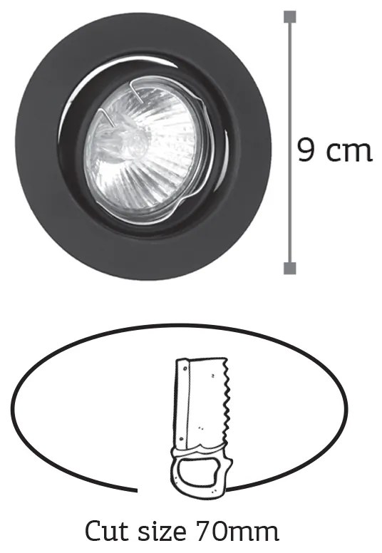 InLight Χωνευτό σποτ από λευκό μέταλλο (43277-Λευκό)