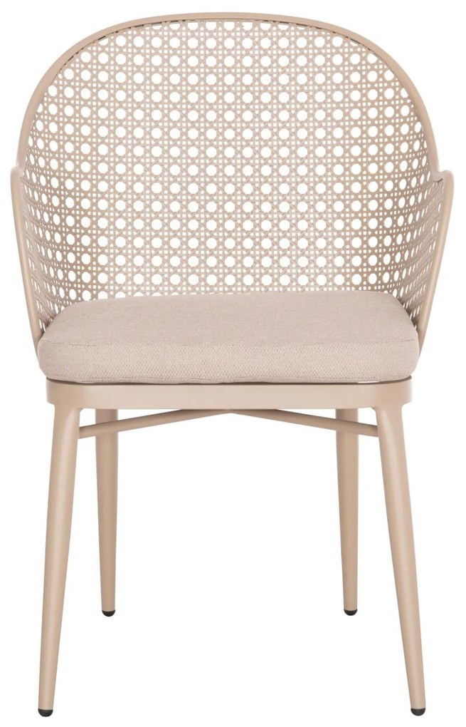 Καρέκλα - Πολυθρόνα OREGO C6268.03 Καπουτσίνο Αλουμινίου με Μπέζ Μαξιλάρι 58x55x83Υεκ. 58x55x83 εκ.