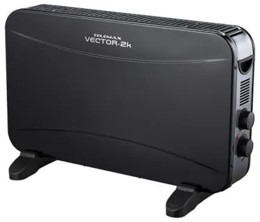 Telemax Vector 2K 30-2211  Θερμοπομπός Δαπέδου 2000W 59x39cm Μαύρος