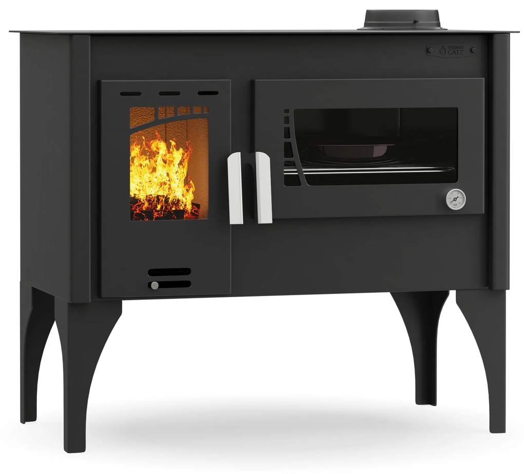Thermogatz GS 10 Oven Χαλύβδινη Ξυλόσομπα με Φούρνο 10.5kW